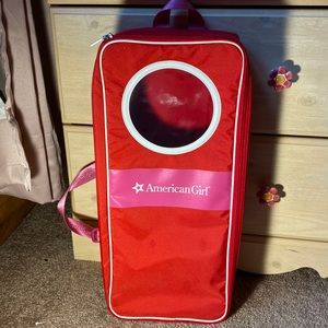 Authentic American girl doll, backpack carrier